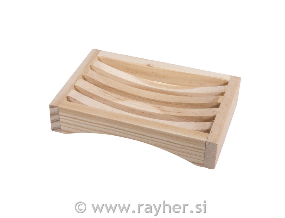 Wooden soap bowl, FSC Mix Credit, 12.3x8x2.5cm