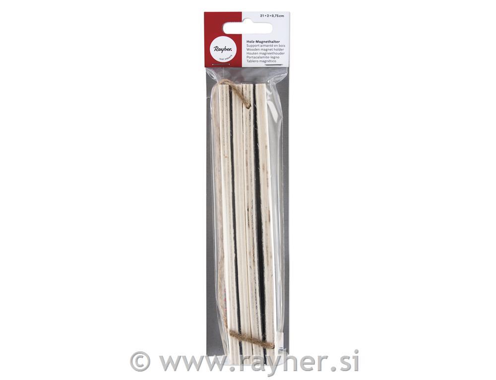 Drvena vješalica sa magnet. 21x2x0.75cmm