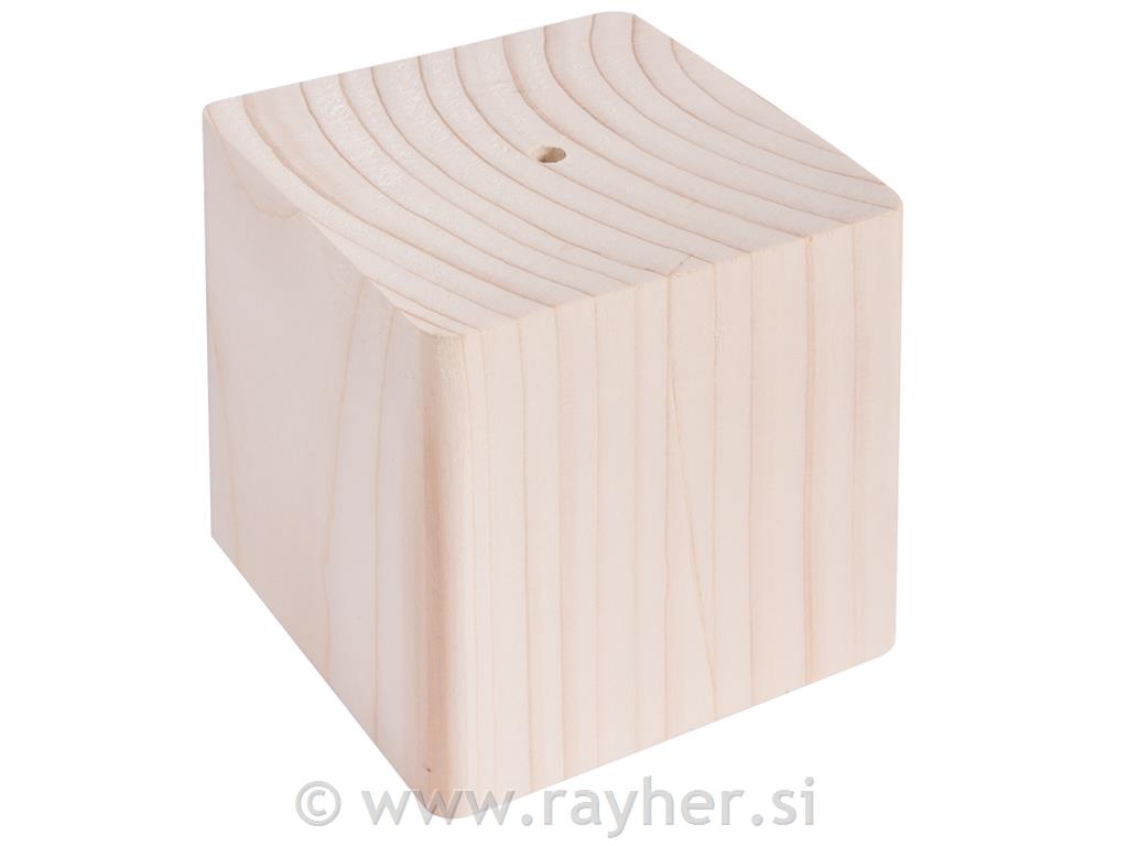Drvena podloga s rupom, 8x8x8cm