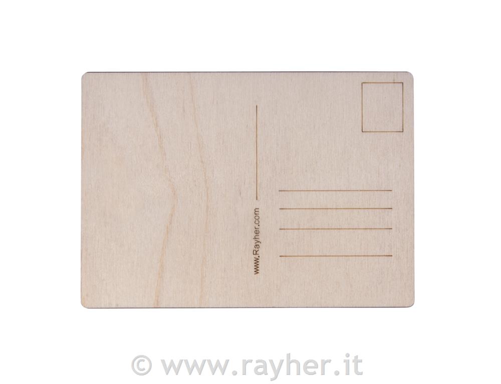 Drvena razglednica, prirodna, 14.8x10.5x0.3 cm, 2 kom