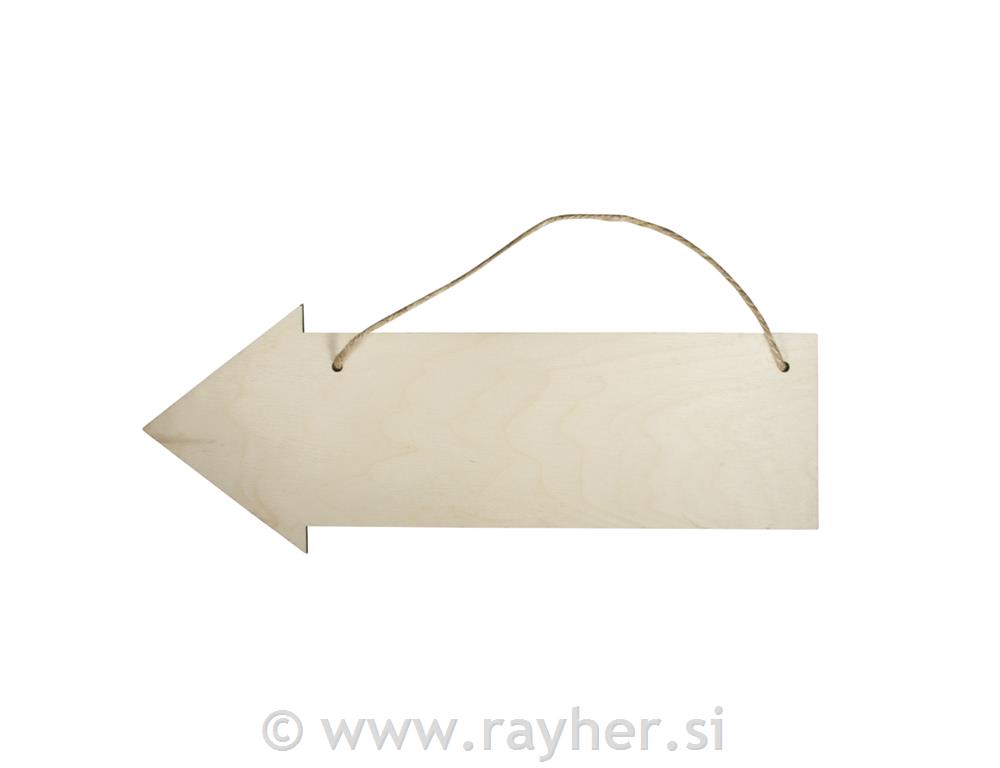 Drvena ploča Strijela, 40x15x0.6cm, za vješanje