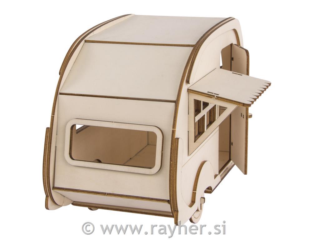 Lesena sestavljanka Prikolica, 36x18x15cm, 40-delna