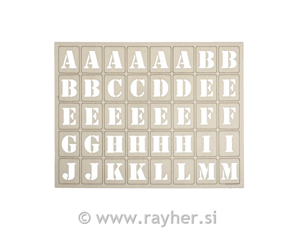 Drvena slova&brojevi, 3x2.4cm, set 120