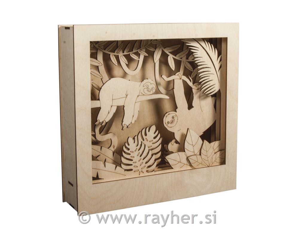 Drvena zagonetka Ljenivac, 24x24x6.5cm,