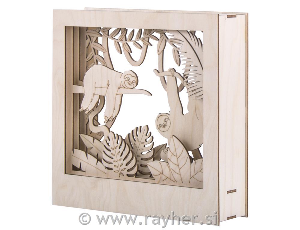 Drvena zagonetka Ljenivac, 24x24x6.5cm,