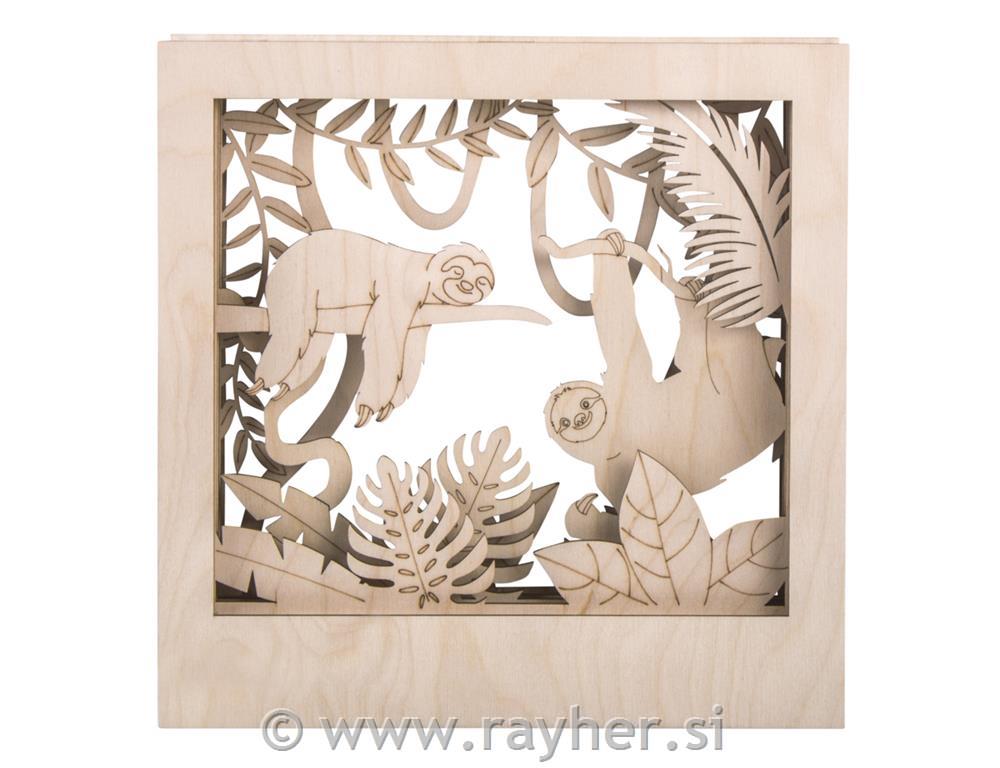 Drvena zagonetka Ljenivac, 24x24x6.5cm,