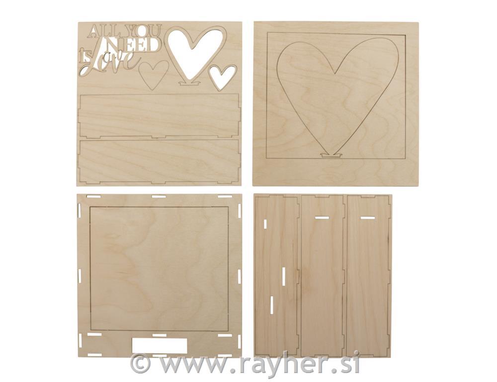Drvena slagalica All is love 24x24x6,3cm