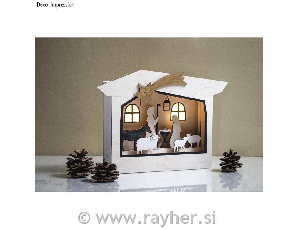 Wood.constr.3D motif-frames,FSCMixCred.24x24x6.3cm, crib, 13-part, box 1Setnatural