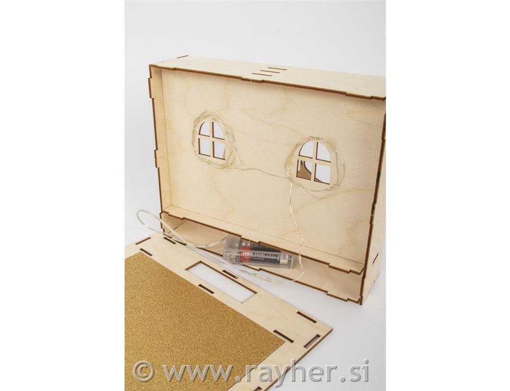 Wood.constr.3D motif-frames,FSCMixCred.24x24x6.3cm, crib, 13-part, box 1Setnatural