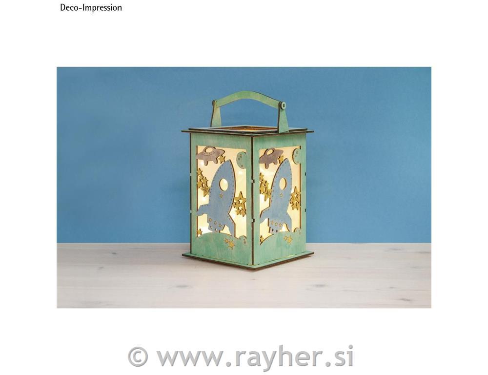 Sestavljanka lanterna raketa 15 delna 15,3x15,3x26,5 cm