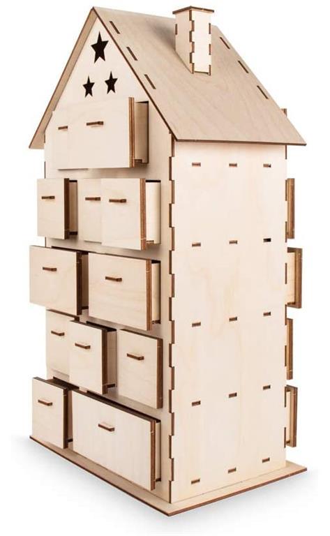 Adventni koledar sestavljanka hiša 185 kosov 25,5x17,5x45,5