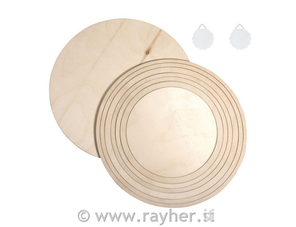 Drveni krugovi/kolutovi14,9 -24,7 cm 8-dijelni set