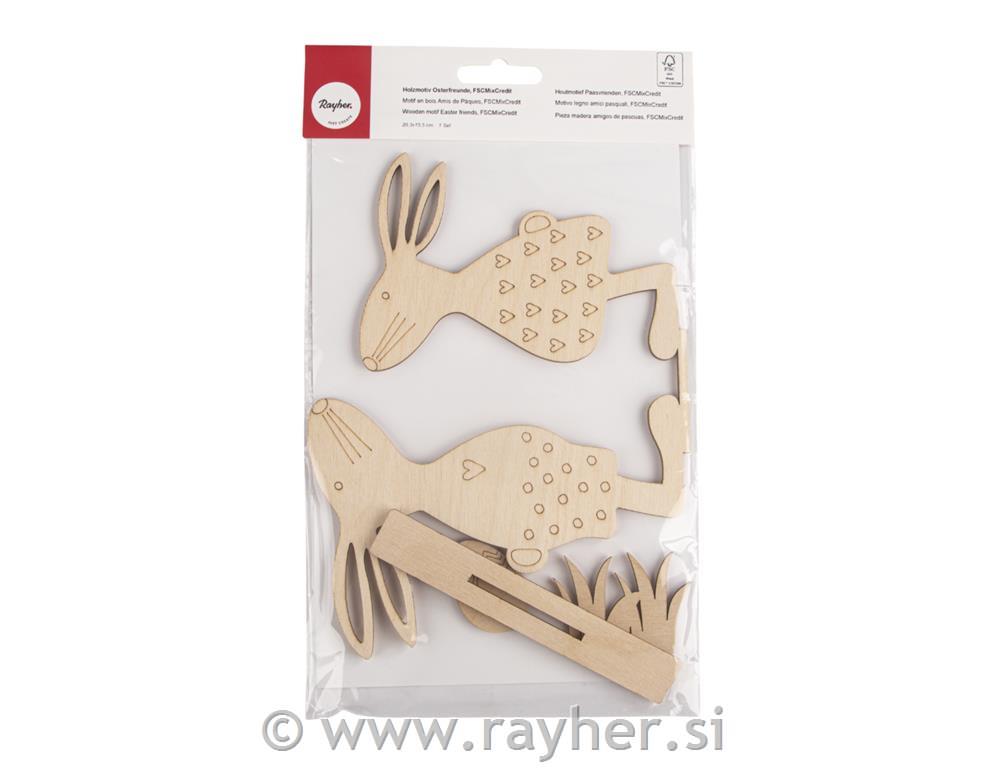 Drveni motivi Uskrs, natur, 20.3x15.5cm,