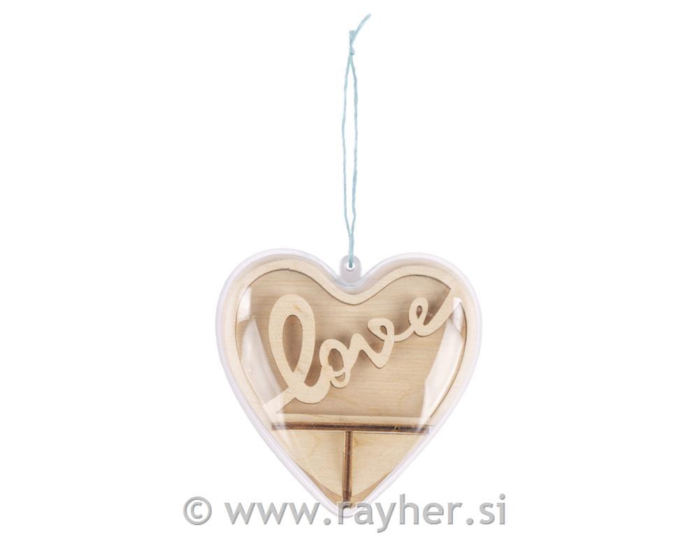 Drveni 3D motiv za 10cm jaje "Love" ,5-d