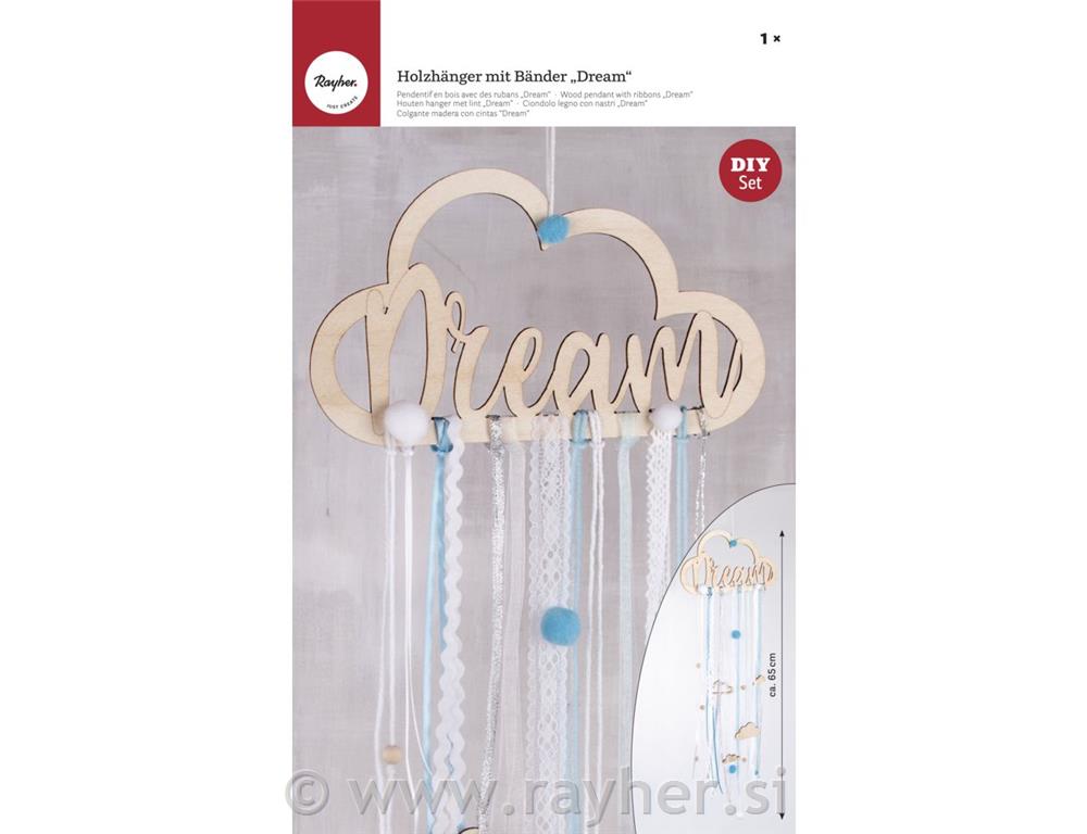 Kreativni set Dream, plavi,drveni oblak
