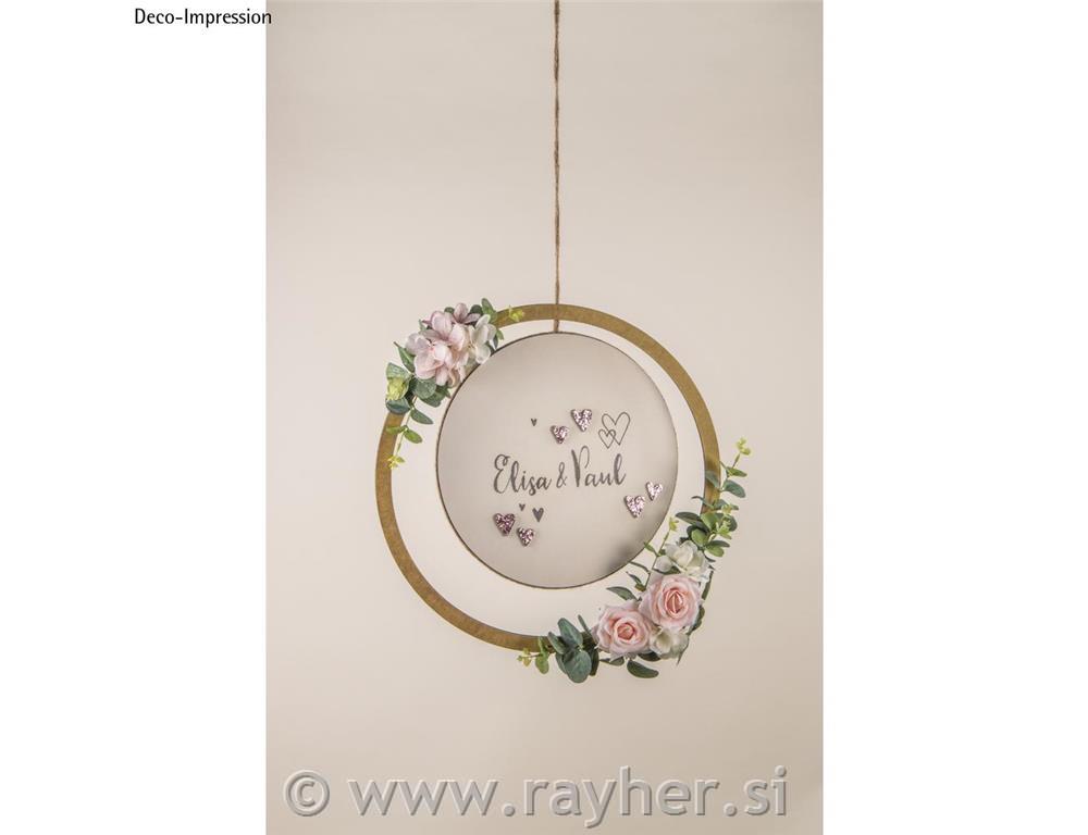 Leseni disk z obroči, 60cm, 8-delni set