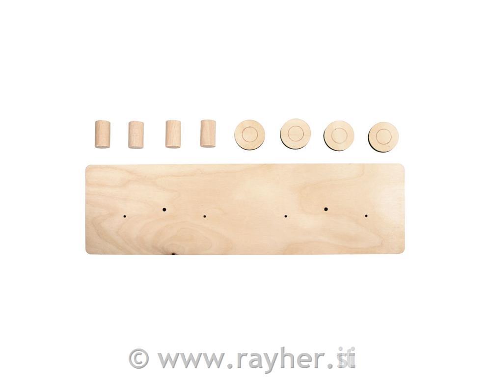 Lesen obešalnik, natur, 42x12x4.5cm, 9-delni set