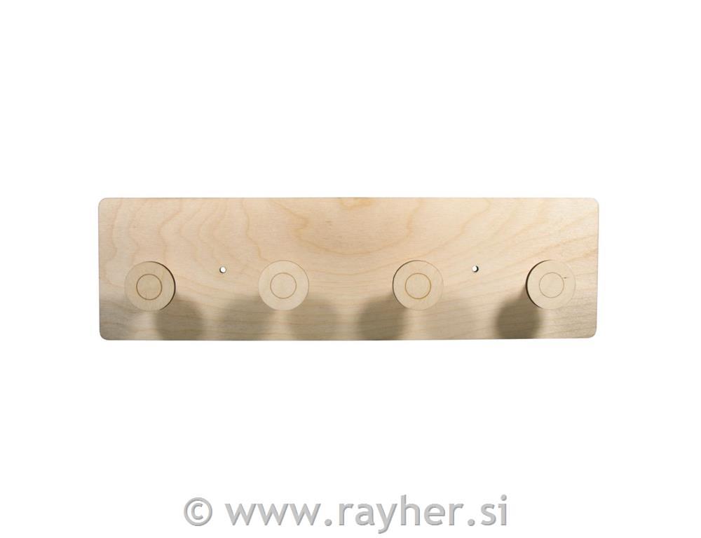 Lesen obešalnik, natur, 42x12x4.5cm, 9-delni set