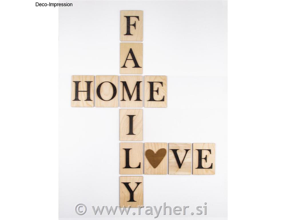 Wooden letter L, 10.5x14.8cm