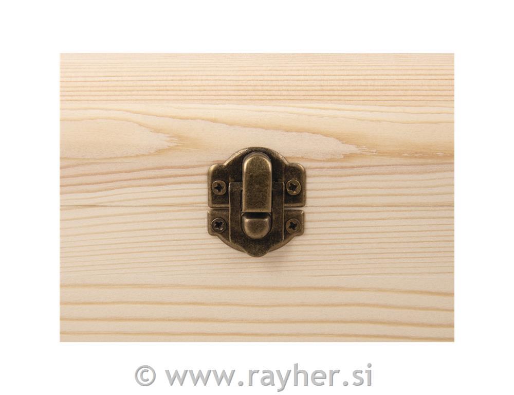 Drveni kofer s metalno ručico,24,5x16,5x11,5cm