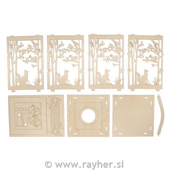 Wood lantern Forest 23 pcs