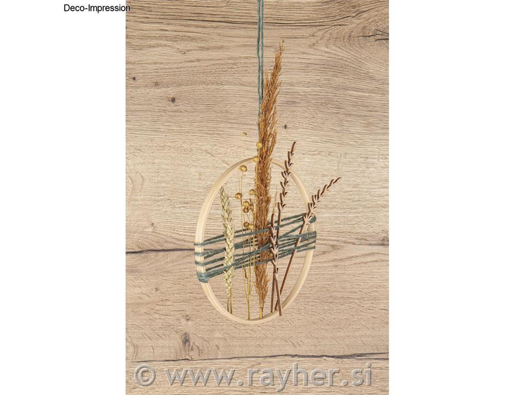 Drveni ukras, Lavanda, 17+20cm, set 3