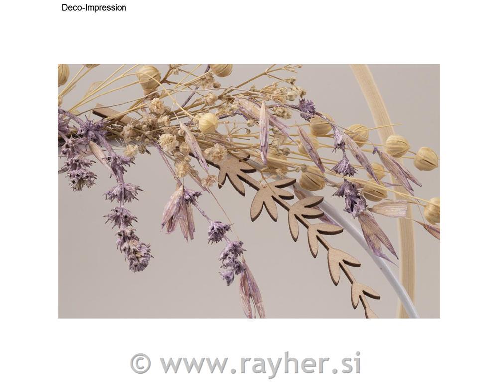 Drveni ukras, Lavanda, 17+20cm, set 3