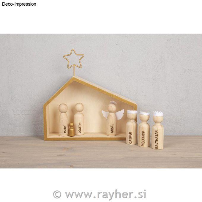 Jasle - staja i figure set 9; 22x5,6x21,5cm