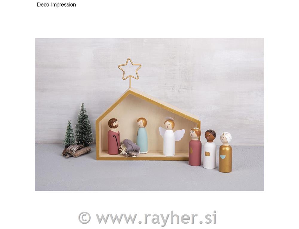 Jasle - staja i figure set 9; 22x5,6x21,5cm