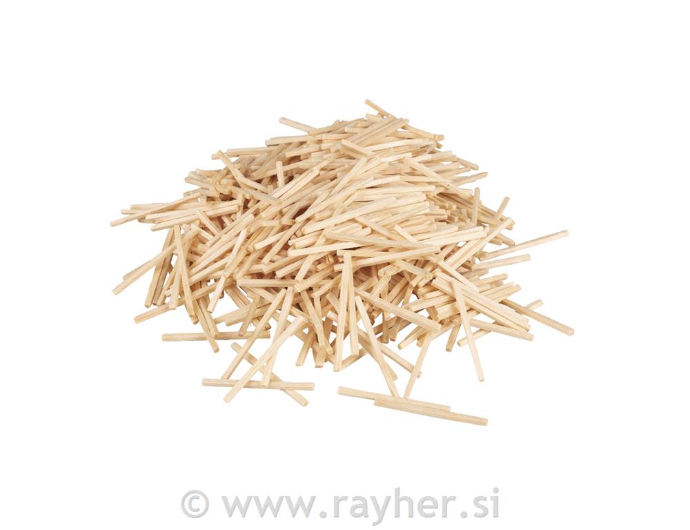 Lesene palčke, 2 mm, naravne, 4,3 cm, 550 kom, FSC