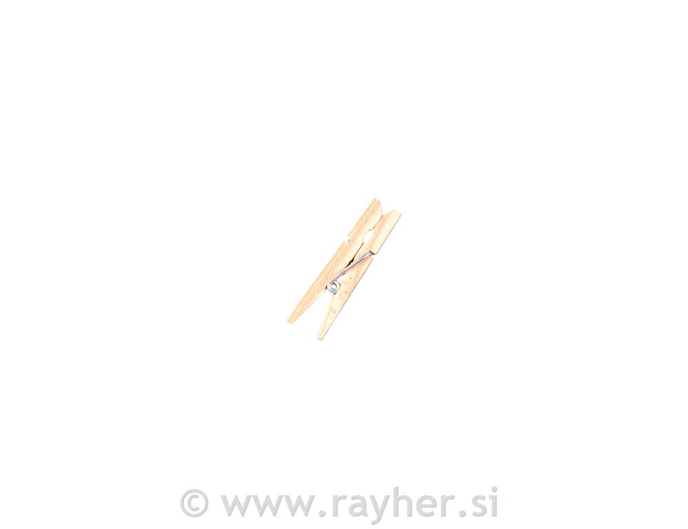 Lesene ščipalke, 4,5 cm, naravne, 24 kom, FSC