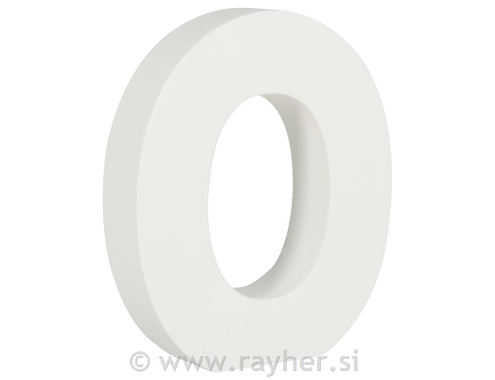 Številka lesena "0" 11cm, 2 cm