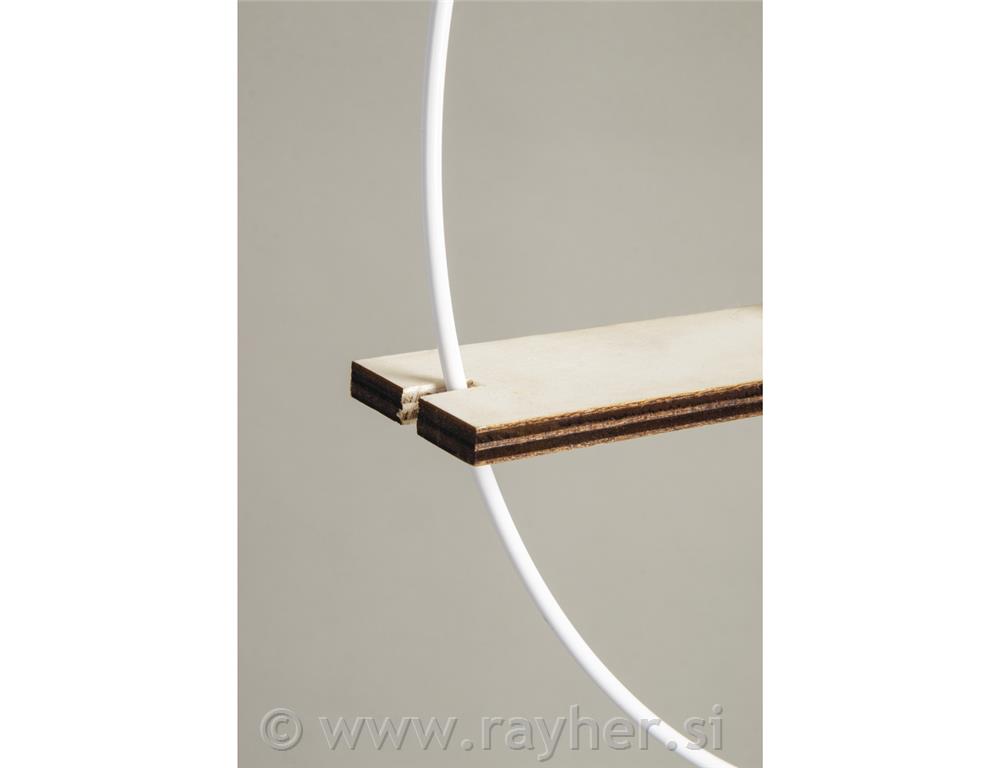 CK Deco ring+wood board, FSC Mix Credit,o 35cm, + acrylic test tube, box 1set