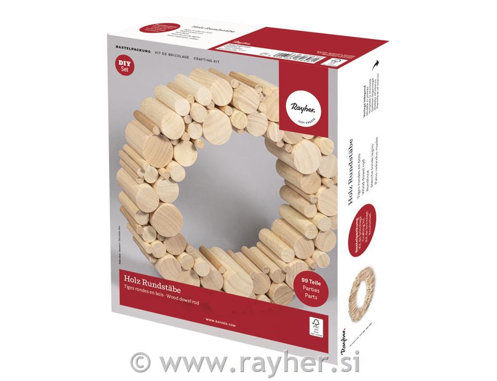 Drvene valjke fi 1-4 cm 99 komada visine5,5-6,5 cm