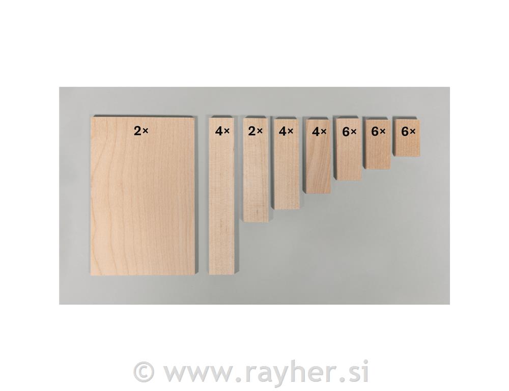 Wood pen blank + plank set 34