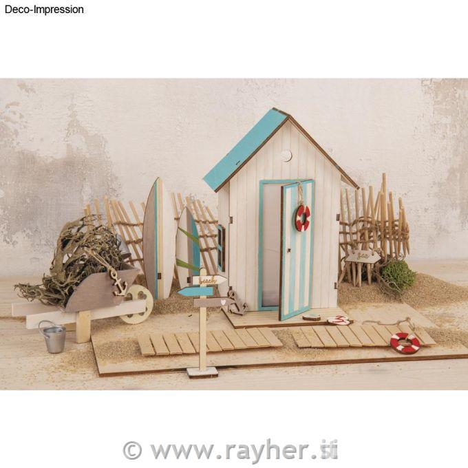 Drvena slagalica 3 D, Kućica na plaži10,5x9,6x17,3cm, 24 dijela