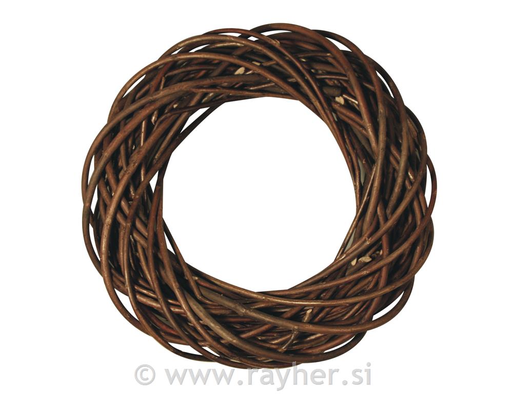 Venec pleten, 25 cm x 6 cm, natur rjav