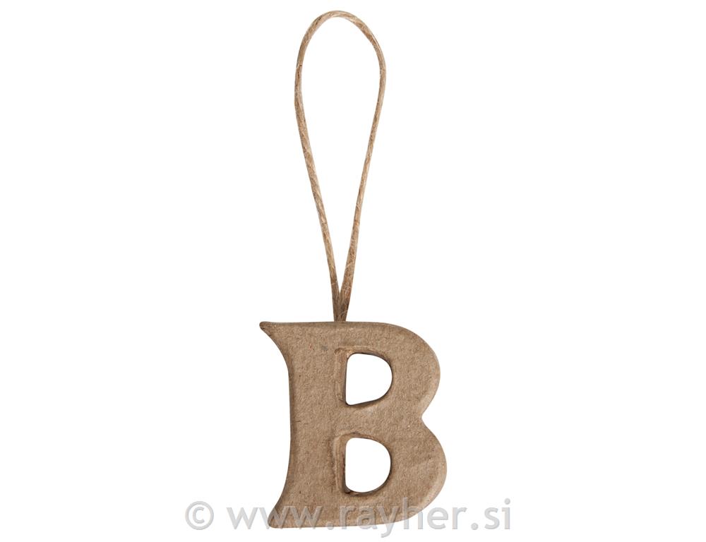 Pismo od pap. mase "B", 4x3.5x1cm, za vješanje