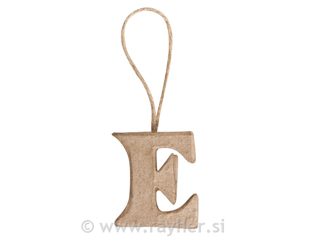 Pismo od pap. mase "E", 4x3.6x1cm, za vješanje