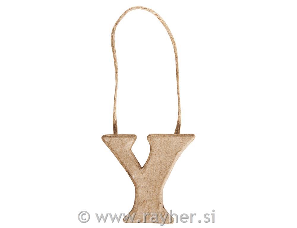 Črka iz pap. mase "Y", 4x4.1x1cm, za obesit