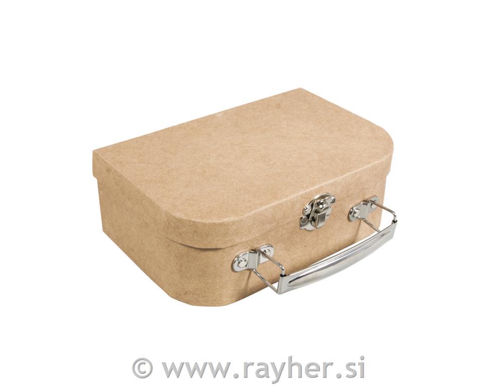 Kofer od papirne mase, 18x12x6.5cm, s metalnom ručkom