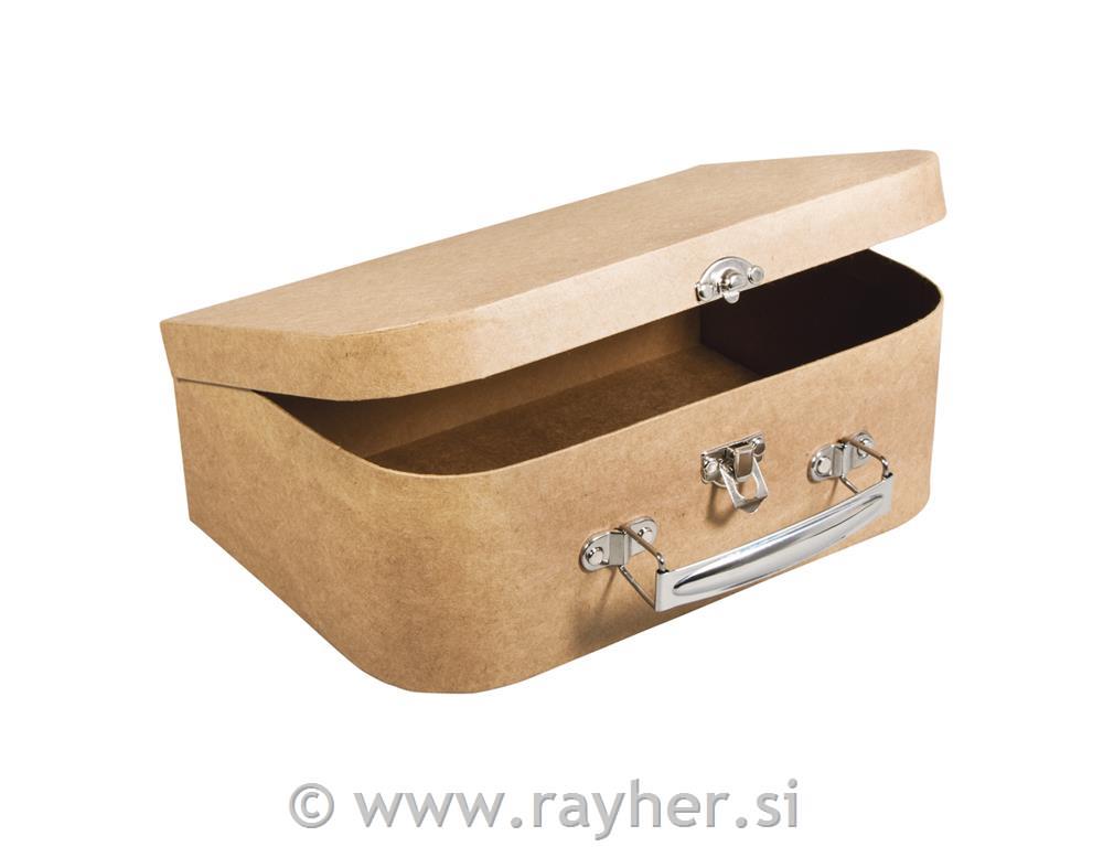 Kofer od papirne mase, 24x16x8cm, s metalnom ručkom