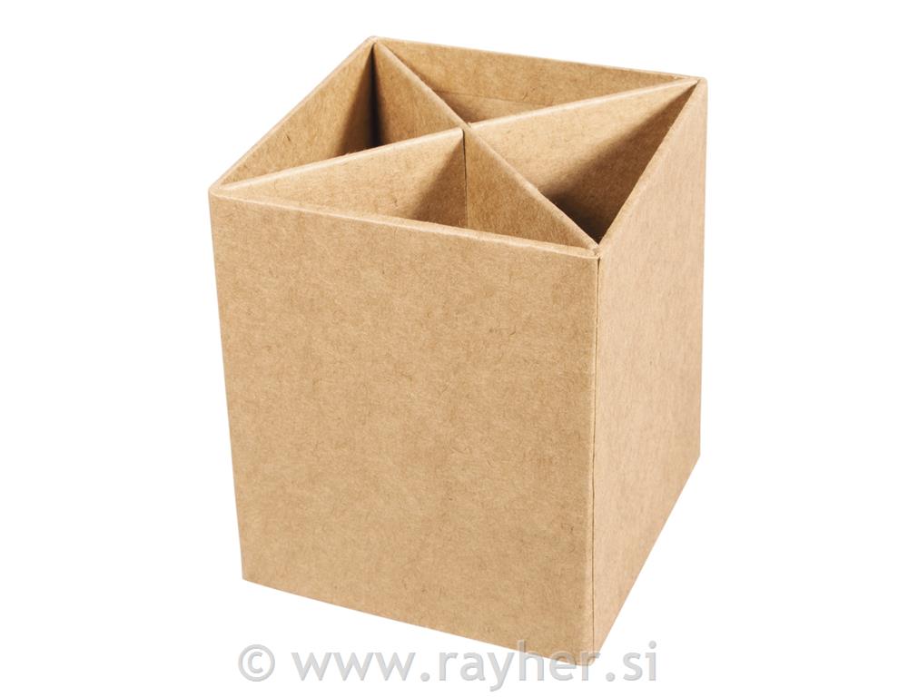 Kutija za olovke od papirne mase, 8x8x10cm