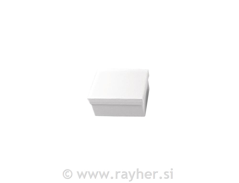 Kutija od papirne mase, bijela, 9x9x4.5cm
