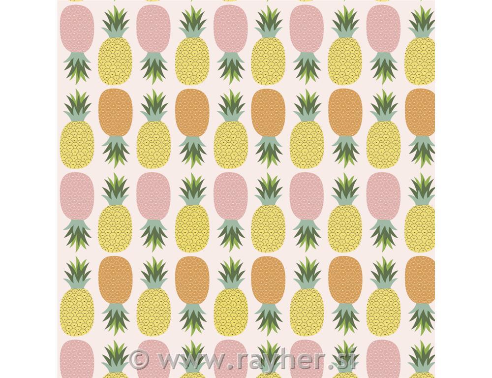 Gift paper rolls - tropical set, 70x200cm, 3 designs,80g/m2,, set 3pcs