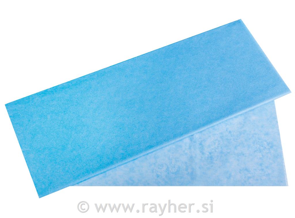 Svilnat papir, 50x75cm, sv.moder,5 kosov