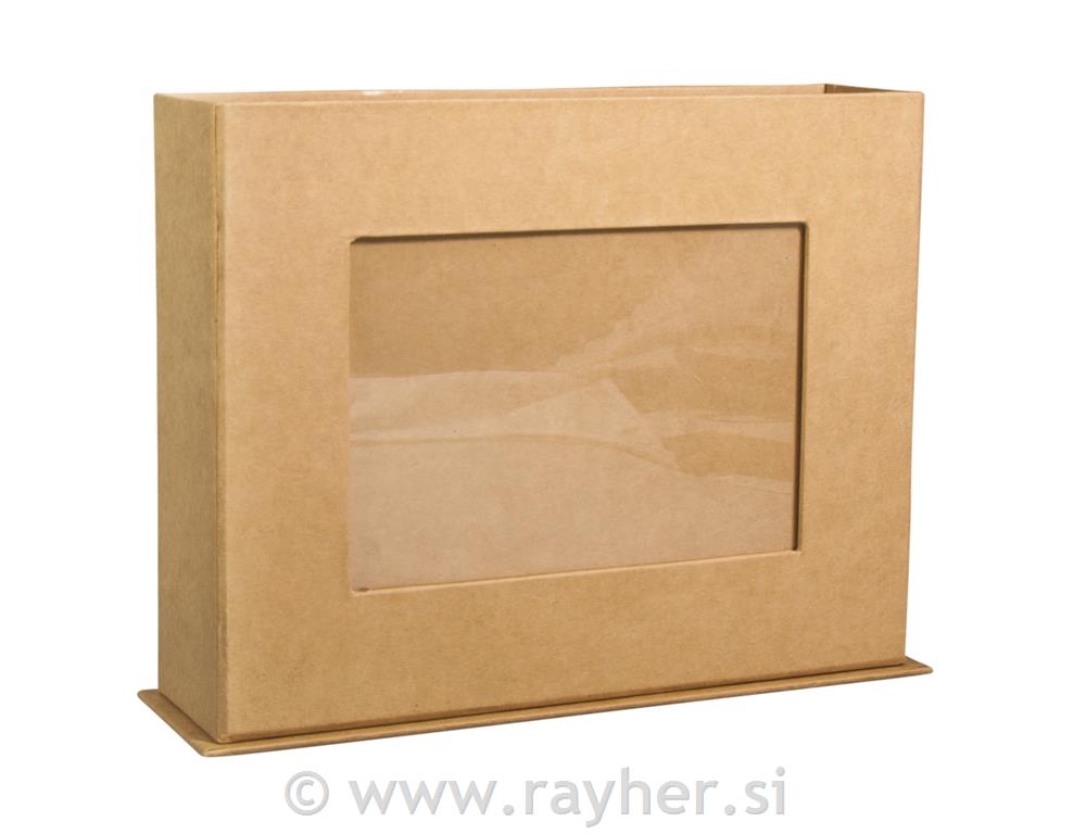Okvir od papirne mase, kraft, 19.5x5.5x15cm, za fotog. 9x13cm