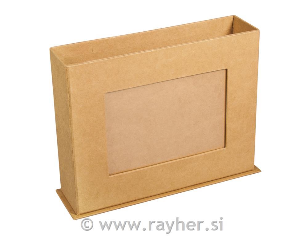 Okvir od papirne mase, kraft, 19.5x5.5x15cm, za fotog. 9x13cm