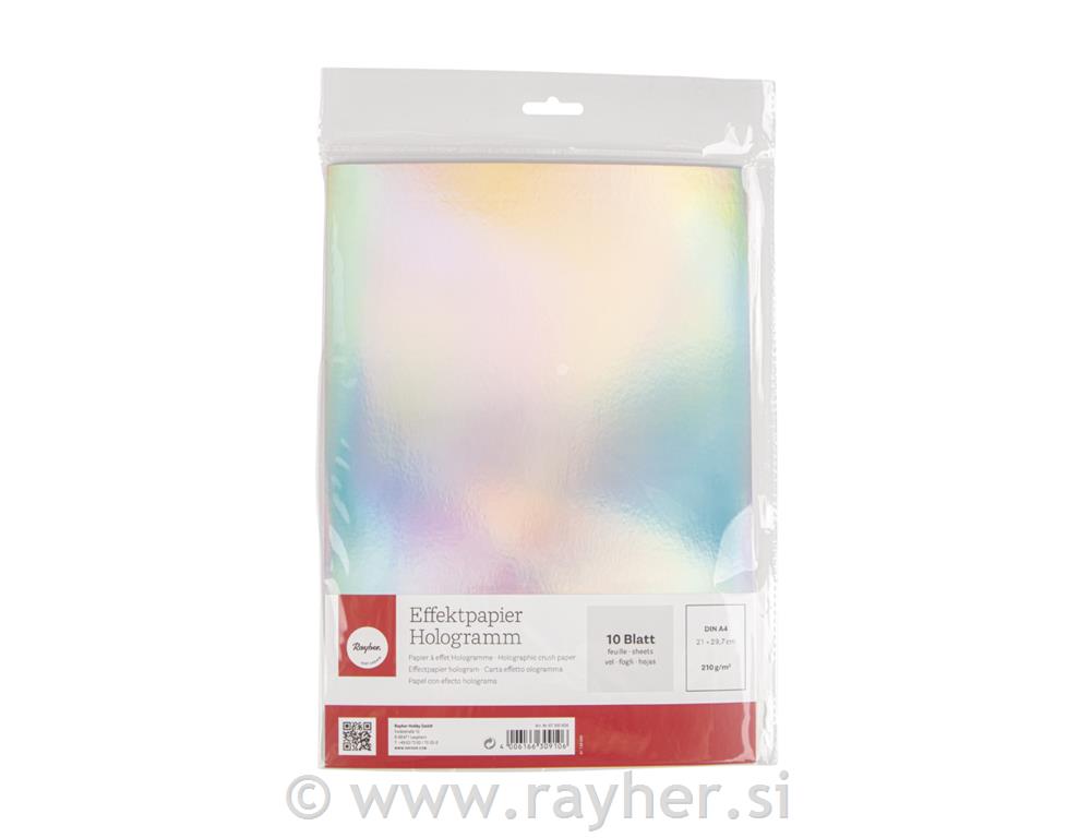 Karton A4 210g holograf.srebrne 10 kom