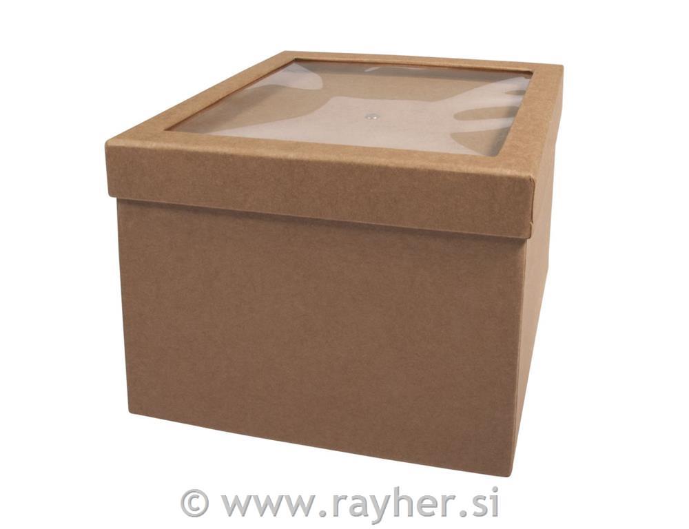 kosboard box w.shaking lid,FSC Rec.100%15.5x15.5x11.5cmkraft